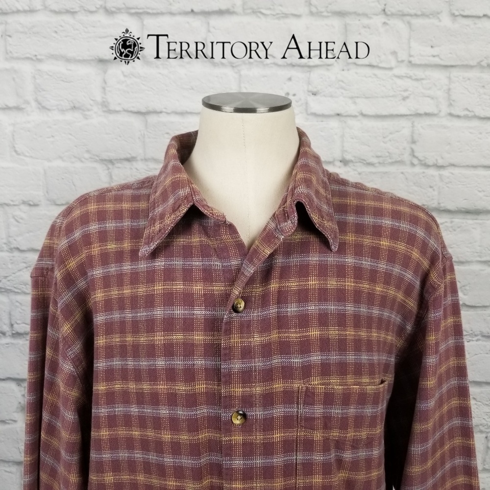 Territory Ahead Button Front Flannel Shirt Sz XL